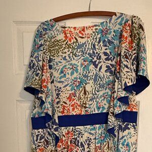 Kiyonna "Medeterranean Breeze" Boho Maxi Dress 2x New with Tags